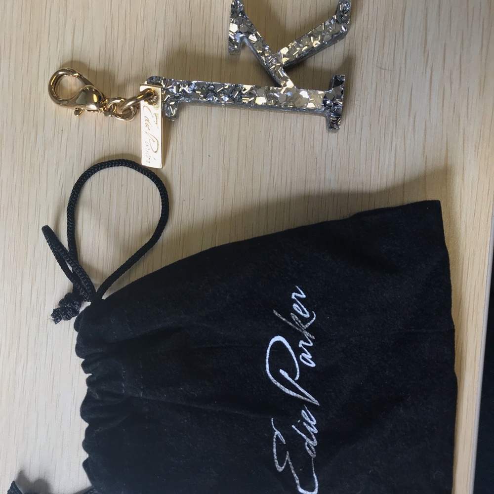 Edie Parker initial keychain